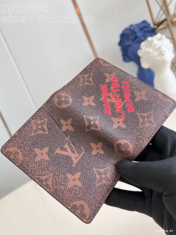Firstbag VUITTON Organizer-7.5*11.1*1 cm LOUIS Pocket 0706